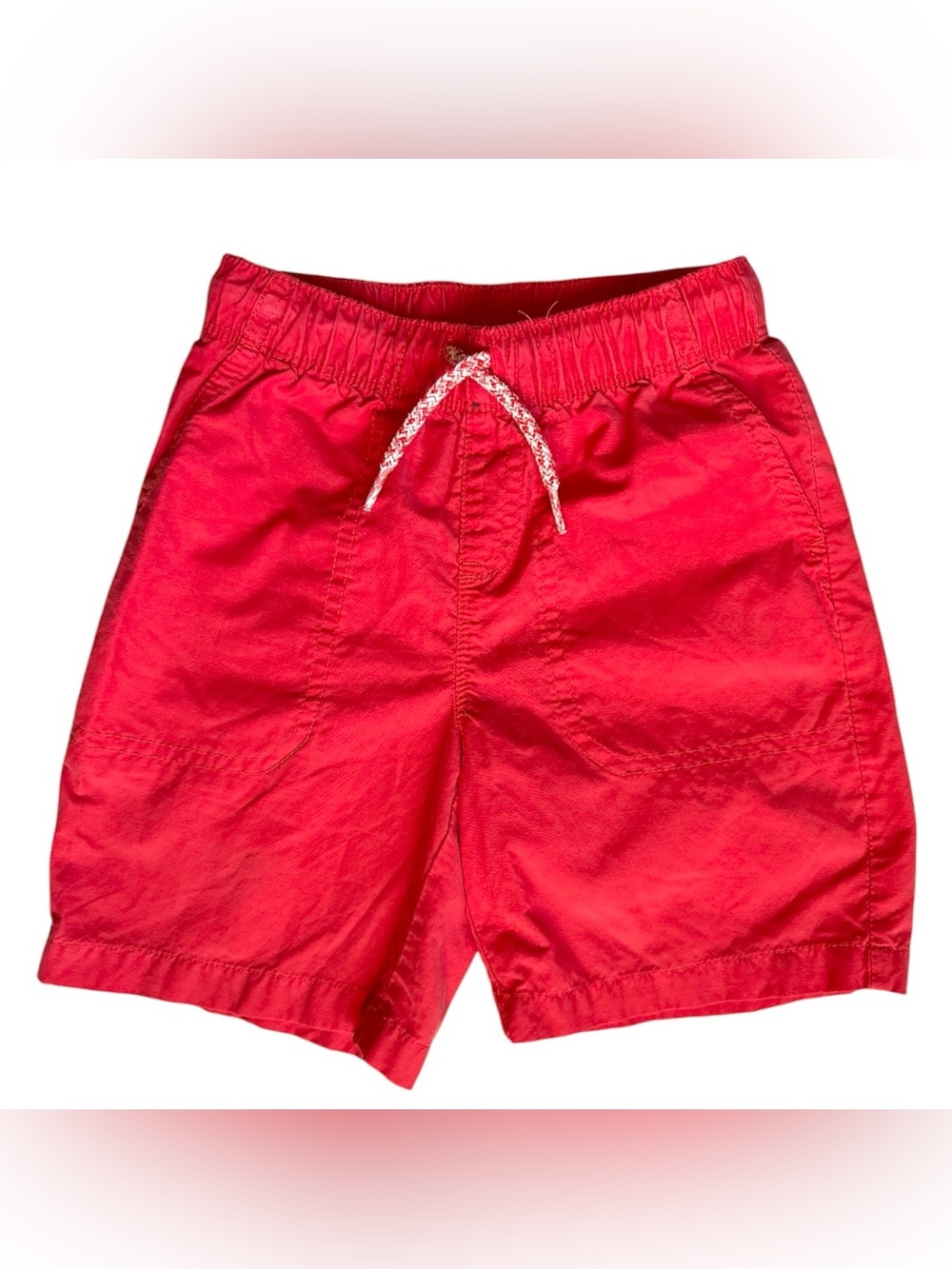 Okie dokie 5T boys red pull on drawstring shorts